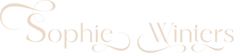 Sophie Winters logo with elegant script font.